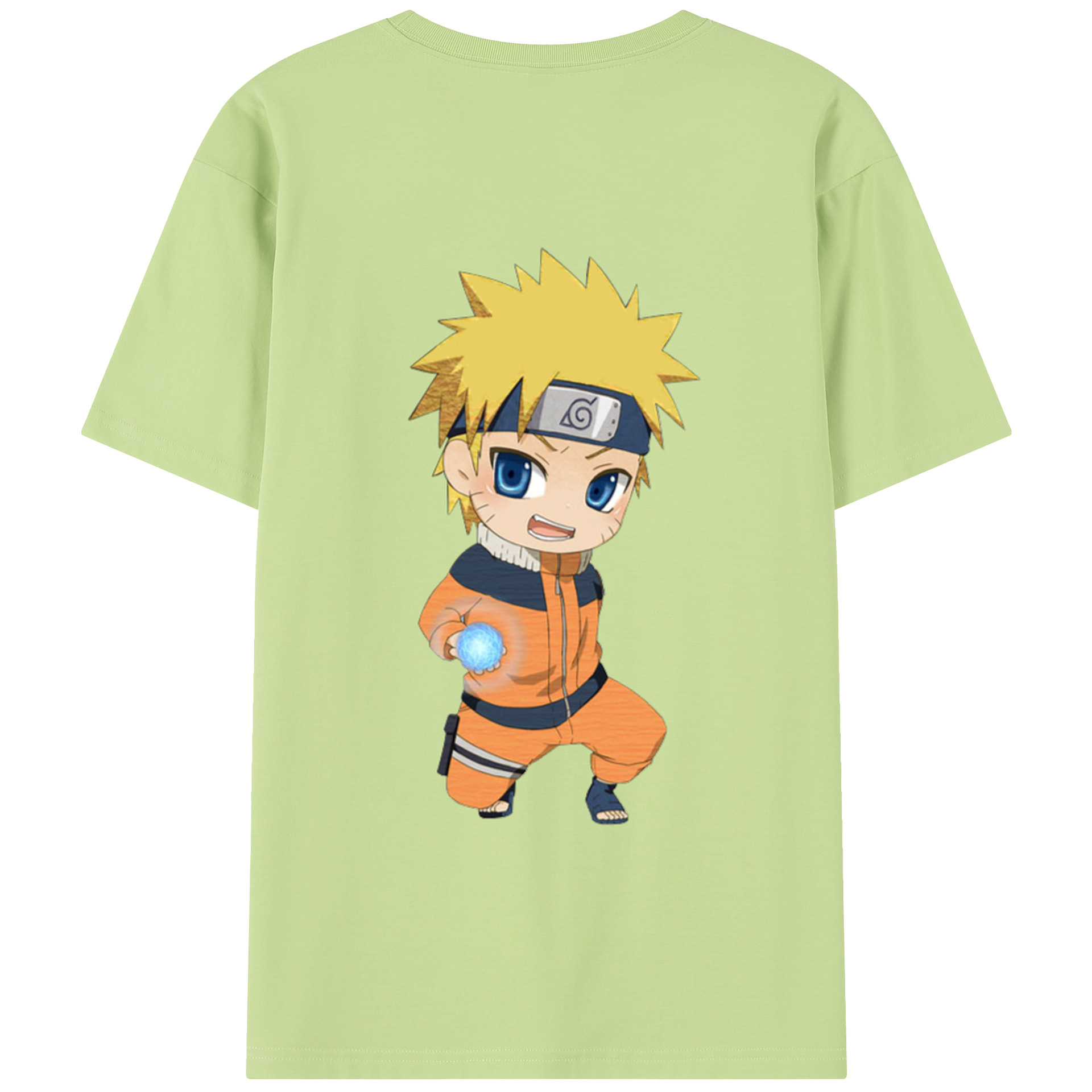 （画像用） NARUTO -ナルト- うずまき ナルト Uzumaki Naruto 綿100％半袖Tシャツ（背面プリント）